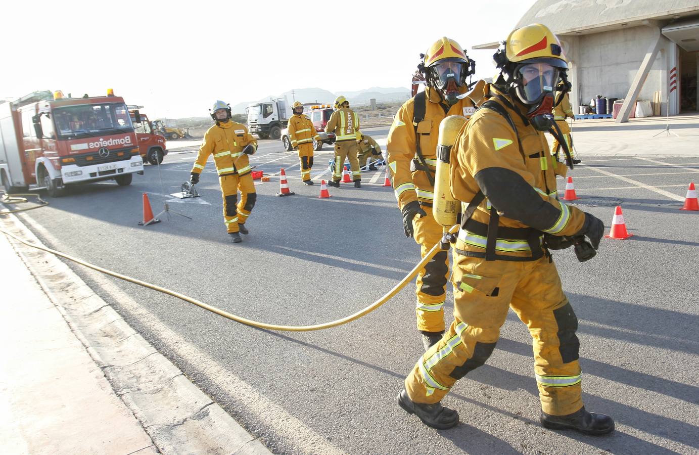 Simulacro de los bomberos de Alicante