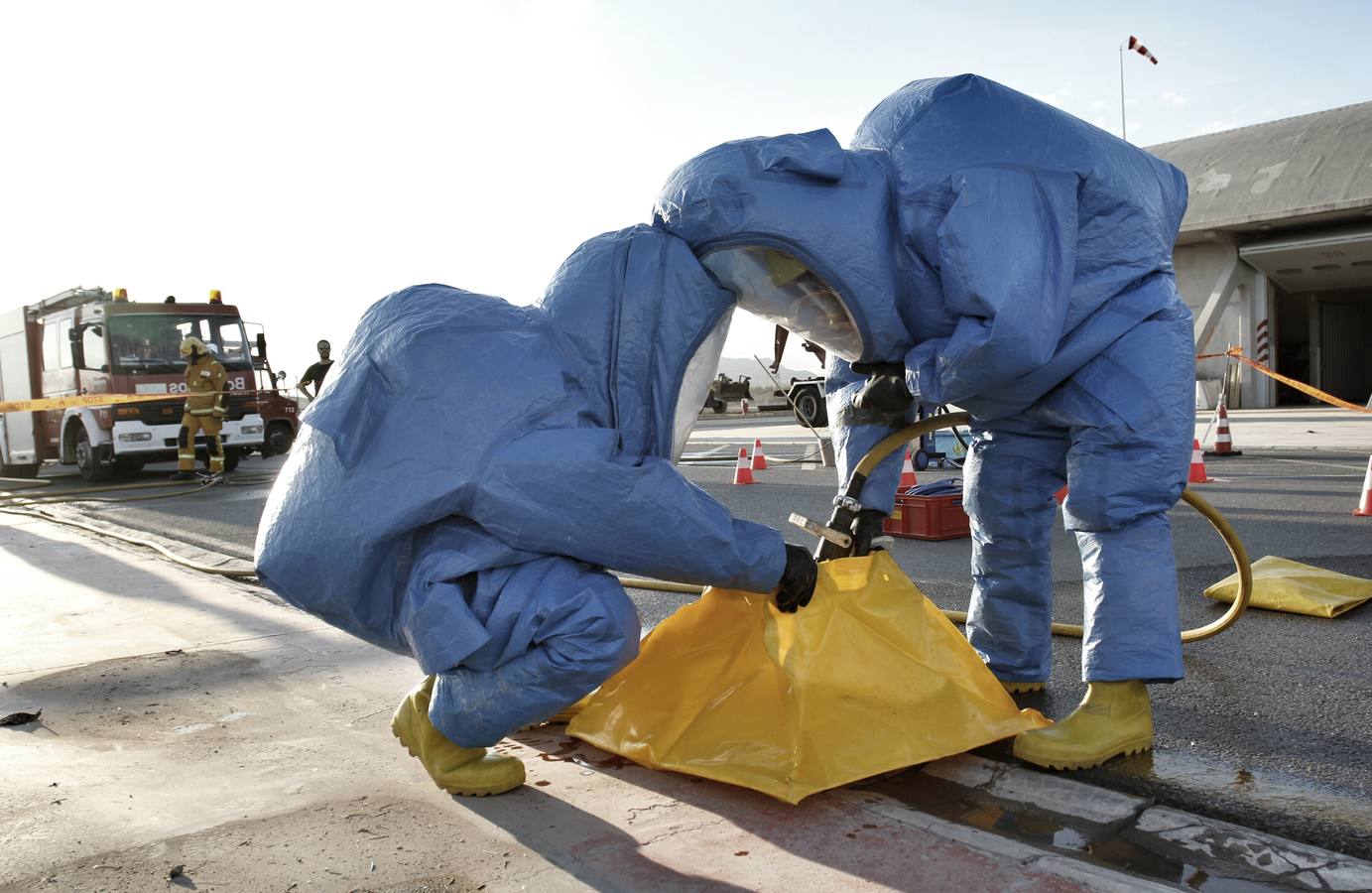 Simulacro de los bomberos de Alicante