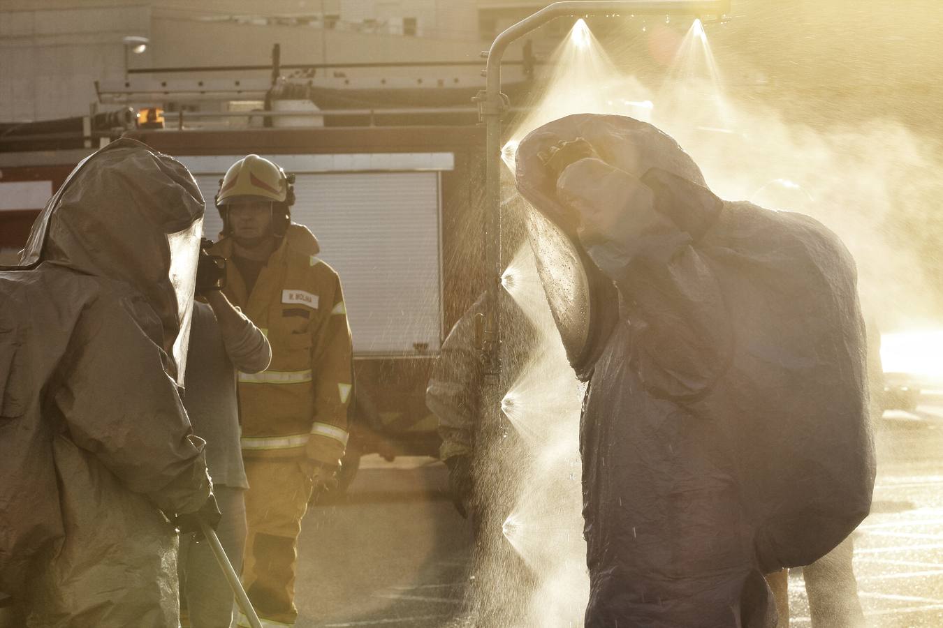 Simulacro de los bomberos de Alicante