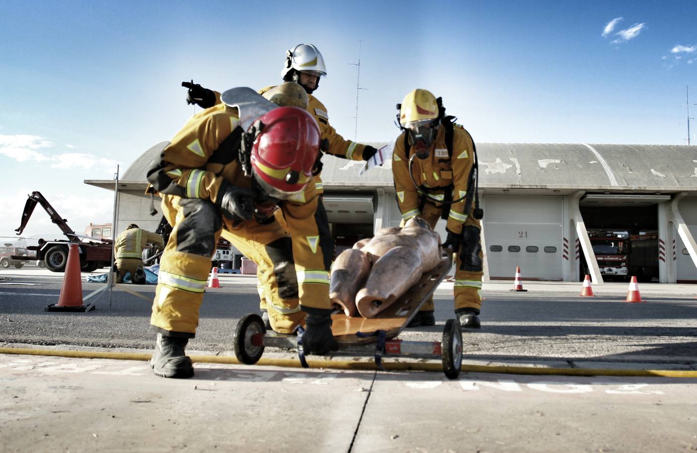 Simulacro de los bomberos de Alicante