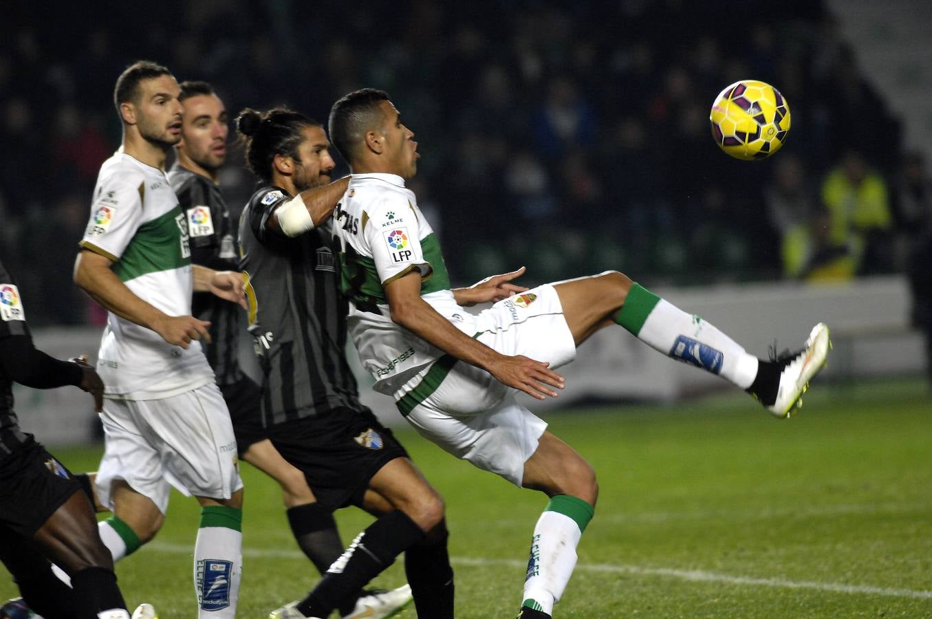 Partido Elche contra el Málaga