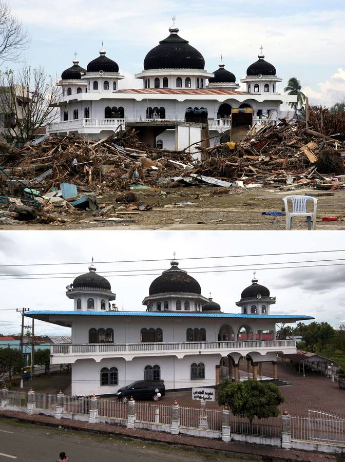 La mezquita de Meulaboh, en Sumatra (Indonesia).