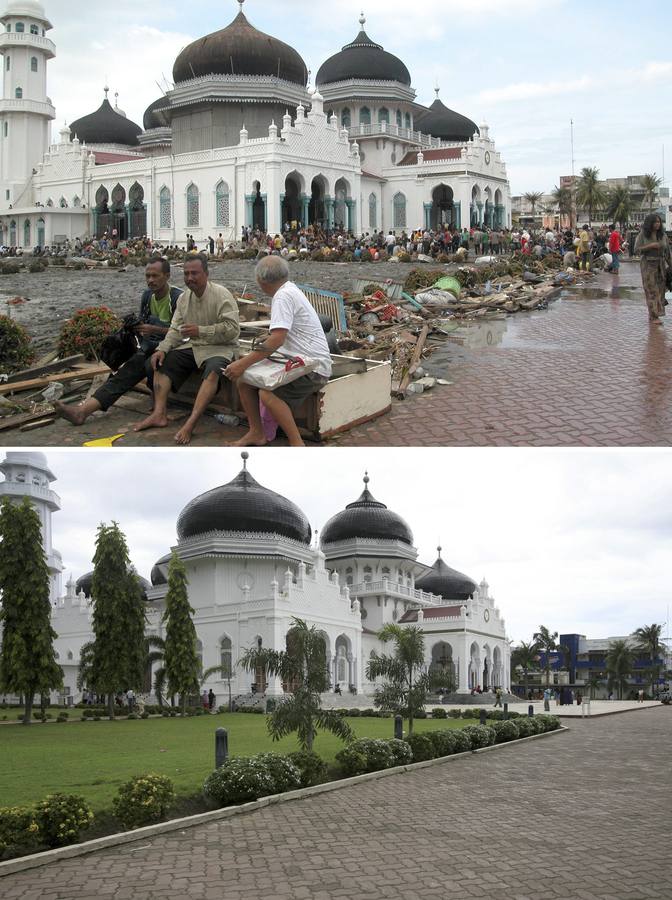 La mezquita de Baitulrahman, en Banda Aceh (Indonesia).