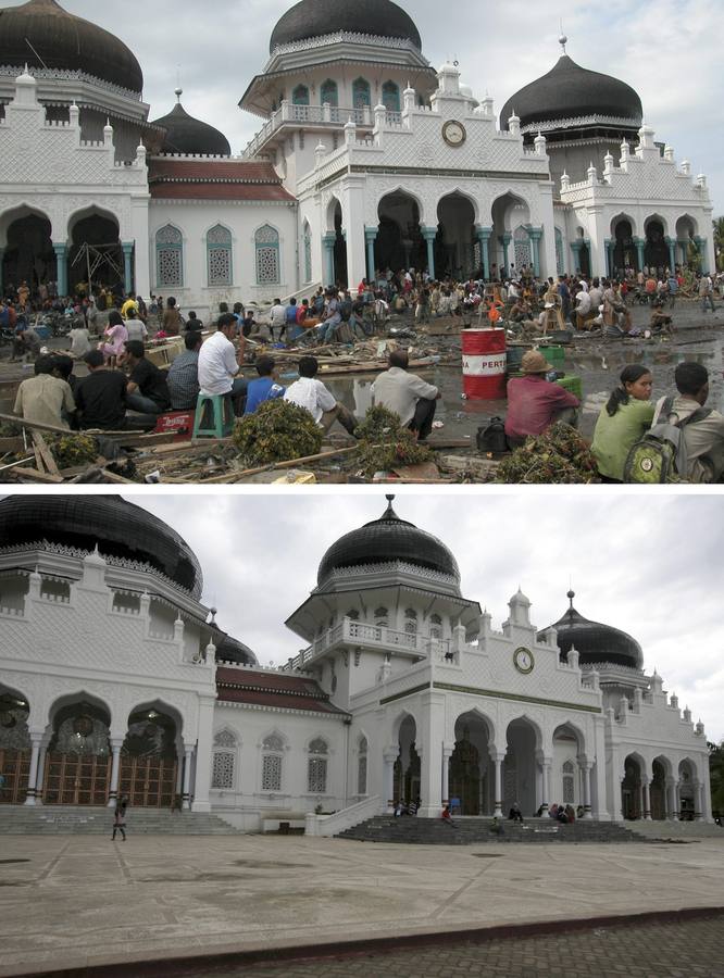 La mezquita de Baitulrahman, en Banda Aceh (Indonesia).