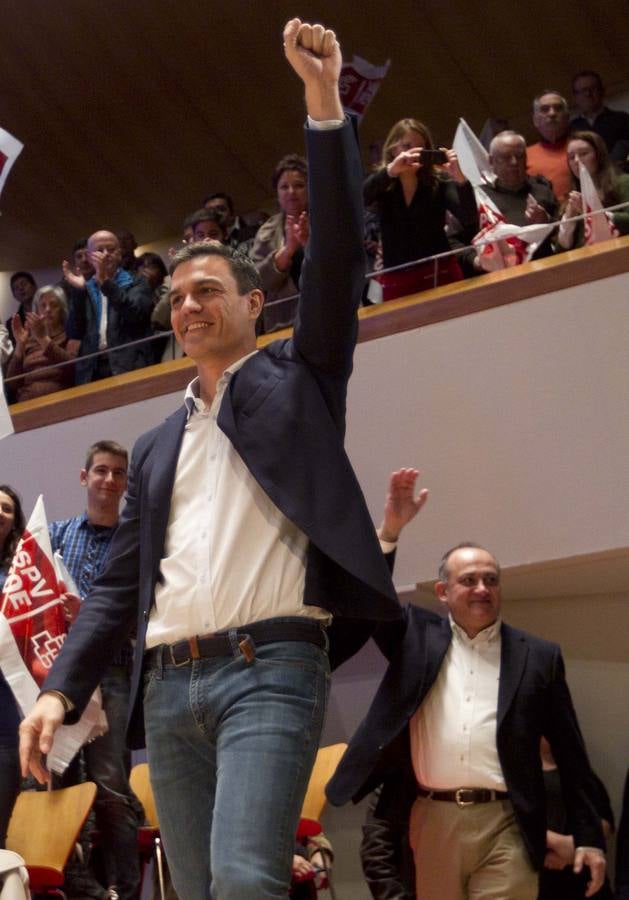 Pedro Sánchez da un mitin en Valencia