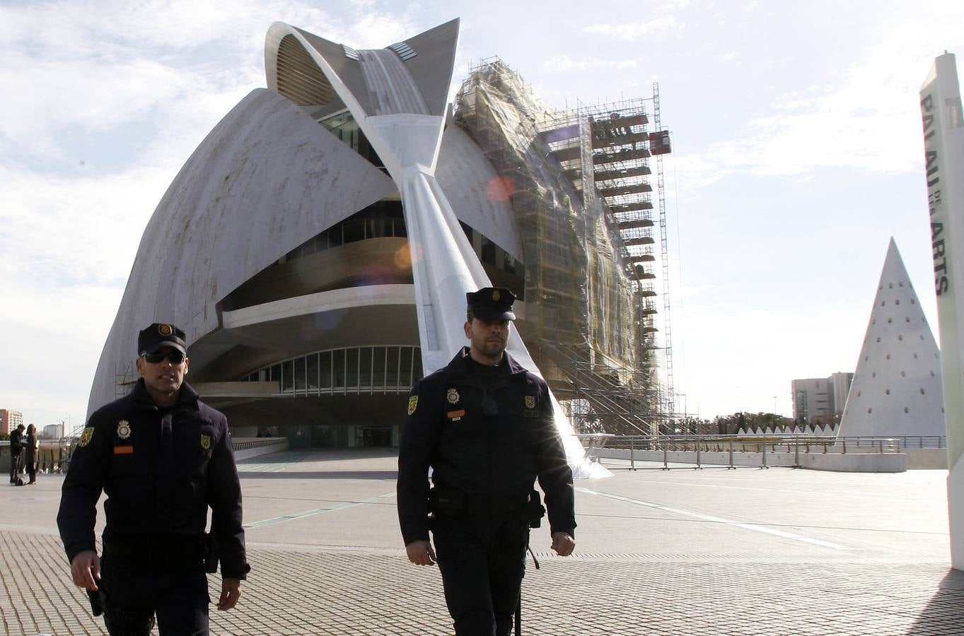 La policía en el Palau de les Arts