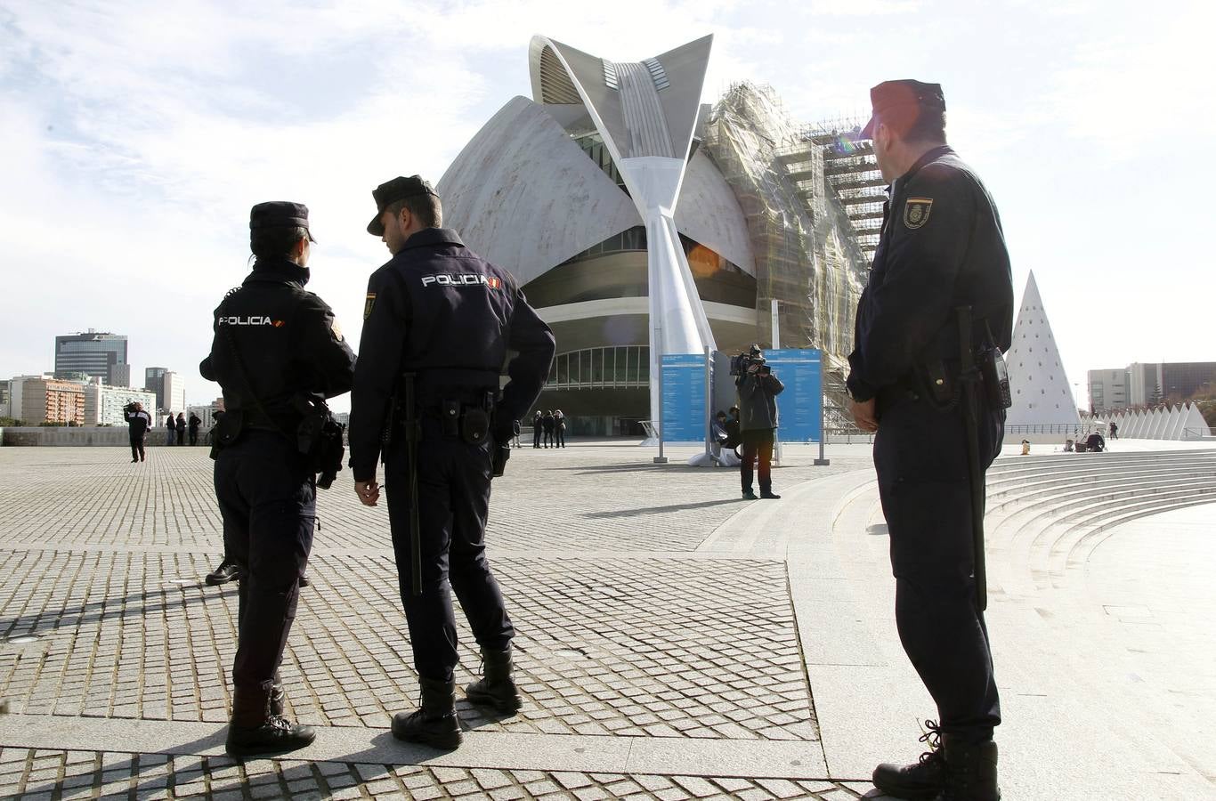 La policía en el Palau de les Arts