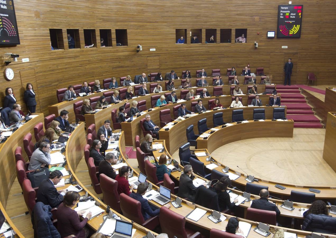 Pleno de Les Corts del miércoles 28 de enero