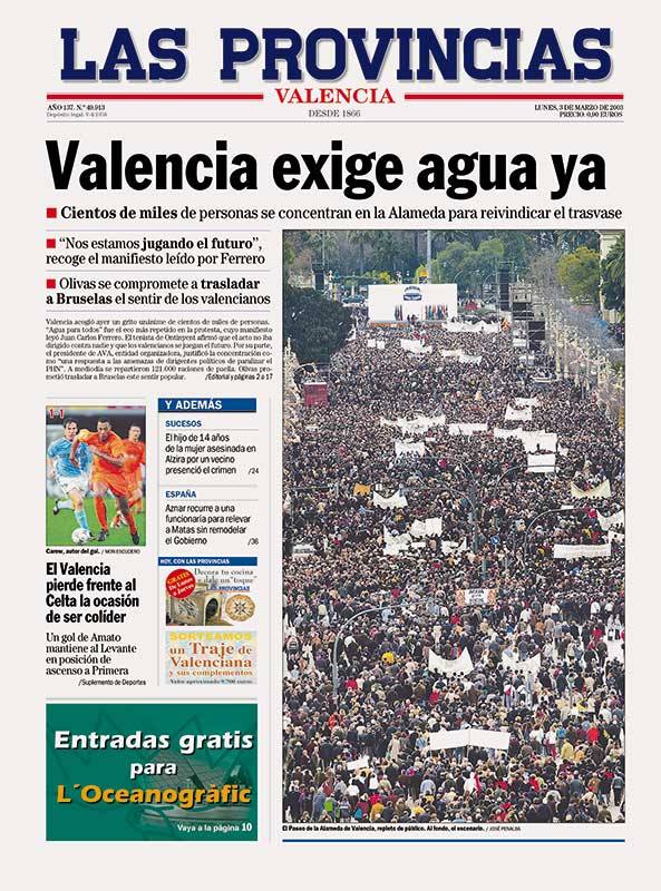 LAS PROVINCIAS: 150 años en portadas