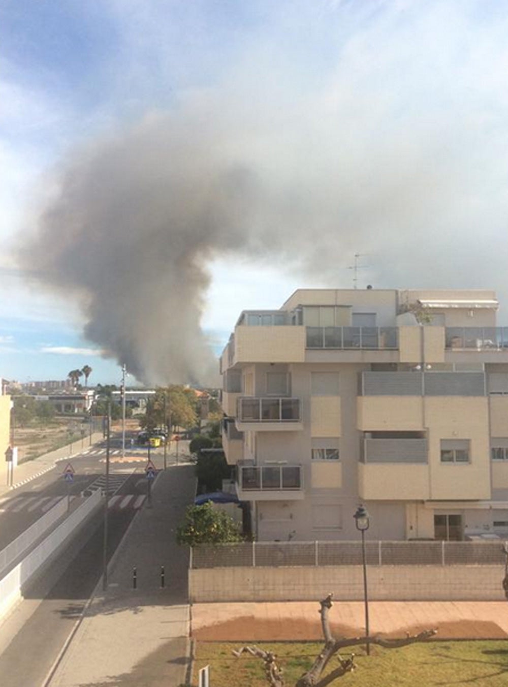 El incendio, desde Museros. 