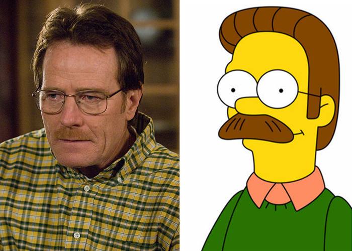 Walter White y Ned Flanders. 