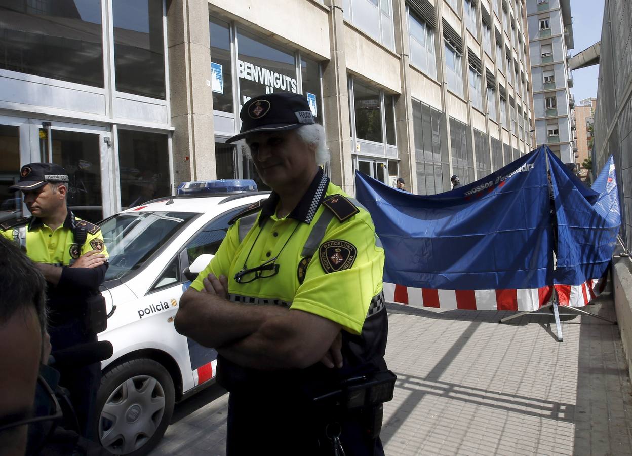 Agentes de Policía, en el lugar del suceso.