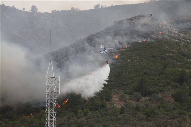 Incendio en Vall d&#039;Ebo