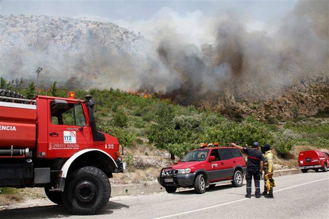 Incendio en Vall d&#039;Ebo