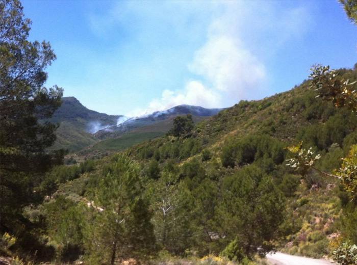 Un incendio en Segorbe amenaza a los montes valencianos