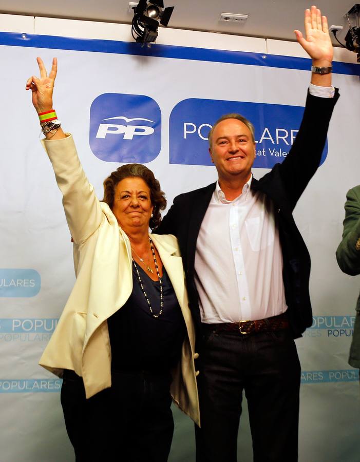 Noche electoral en la sede de los partidos autonómicos