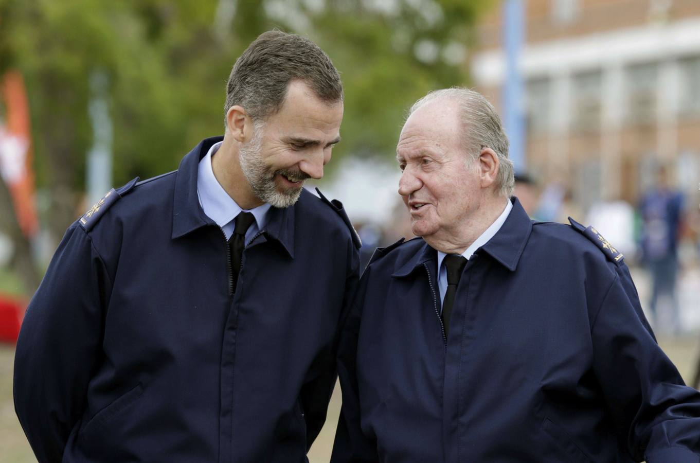 Los reyes, en el Festival Aéreo Internacional.