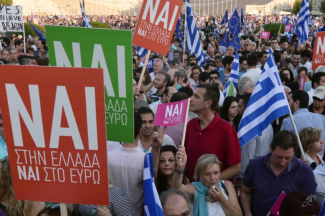 El &#039;sí&#039; y el &#039;no&#039; se juntan en Atenas