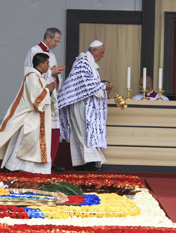 El papa Francisco presidiendo la liturgia.