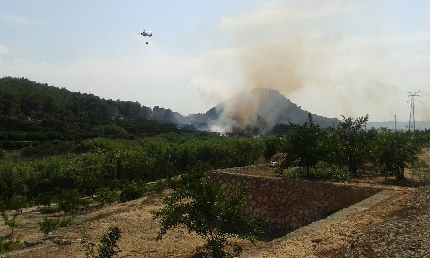 Incendio en Manuel (Ribera Alta)