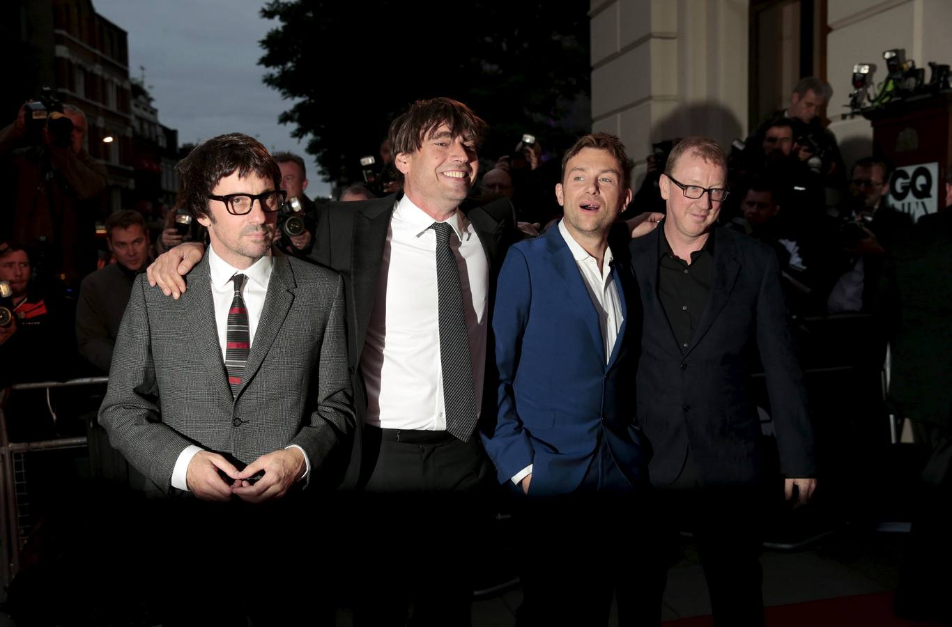 Graham Coxon, Alex James, Damon Albarn y Dave Rowntree, de la banda Blur