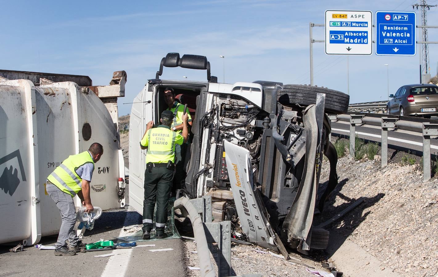 Accidente de tráfico en la A-31 en dirección Alicante