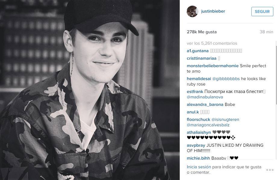 6. Justin Bieber: 40.2 millones de seguidores. 