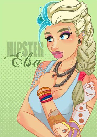 Las princesas Disney al estilo Hipster