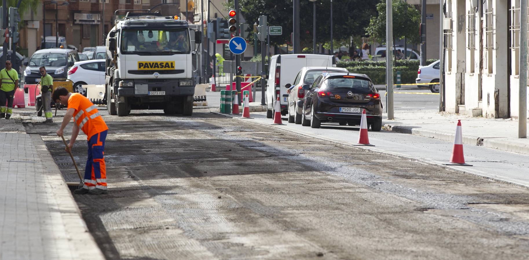 Las obras cierran la avenida Constitución hasta final de semana