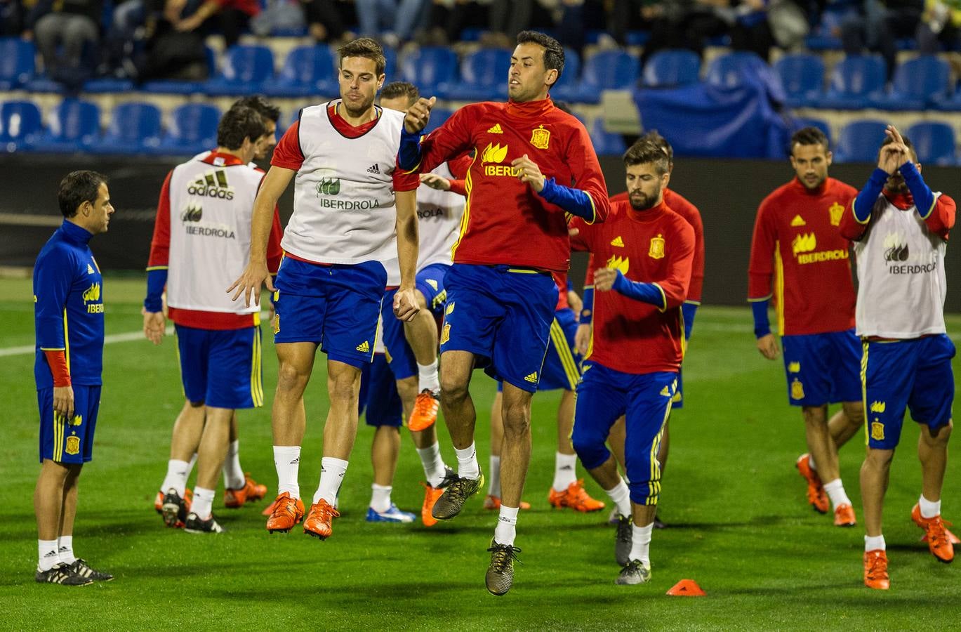 Entrenamiento de la selección española en el Rico Pérez