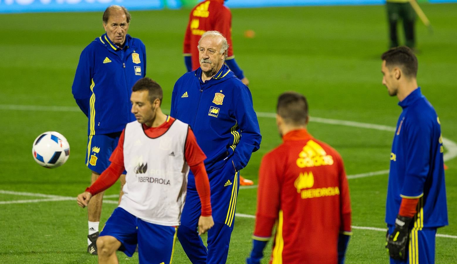 Entrenamiento de la selección española en el Rico Pérez