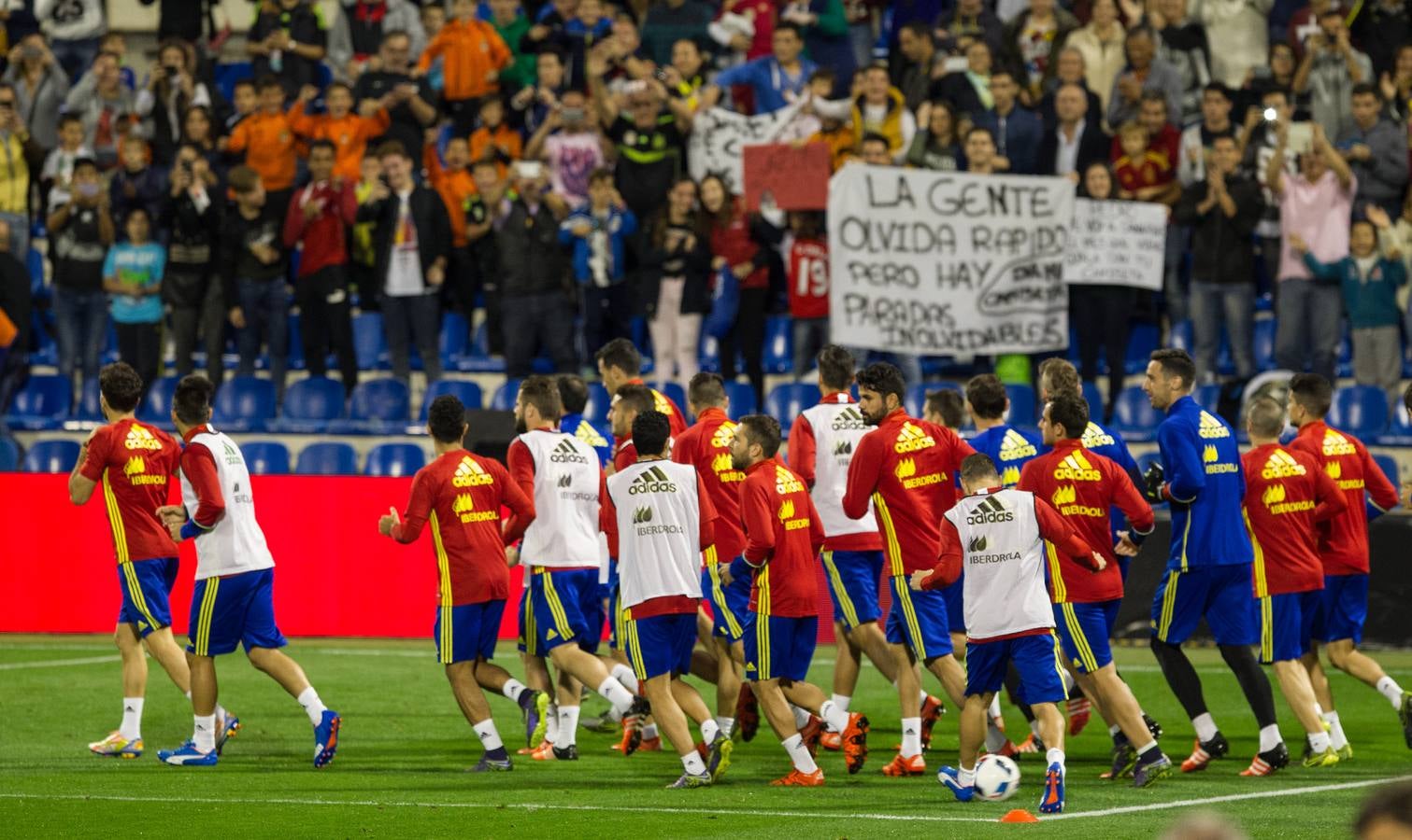 Entrenamiento de la selección española en el Rico Pérez