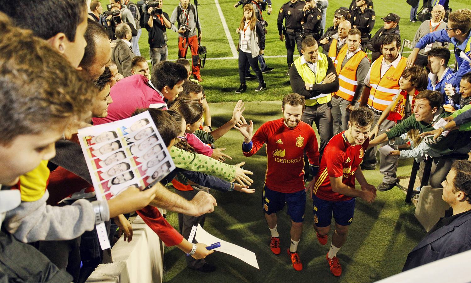 Entrenamiento de la selección española en el Rico Pérez