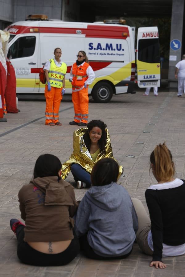 El Colegio de Médicos de Valencia acoge un simulacro de terremoto en la ciudad