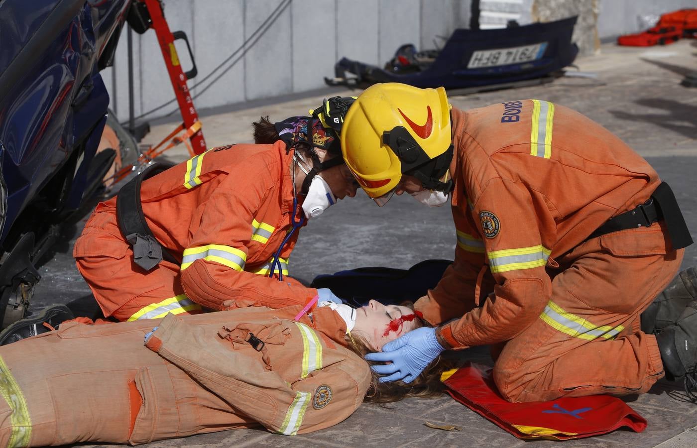 El Colegio de Médicos de Valencia acoge un simulacro de terremoto en la ciudad