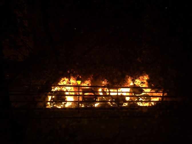 Arden diez vehículos en la calle Poeta Andrés de Valencia