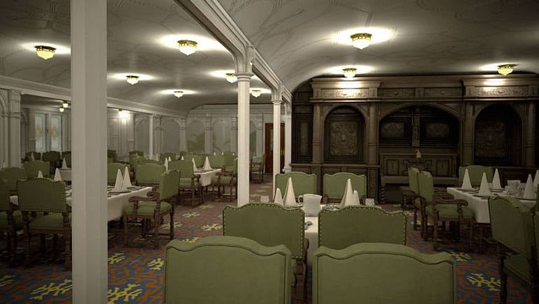 Comedor de primera clase del Titanic II. 