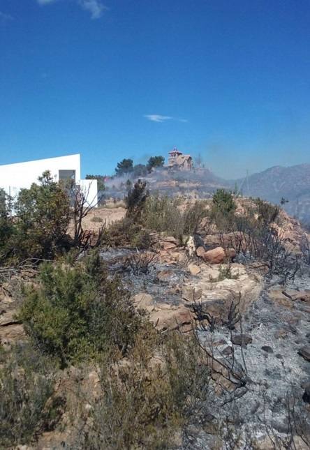 Incendio forestal en Segart