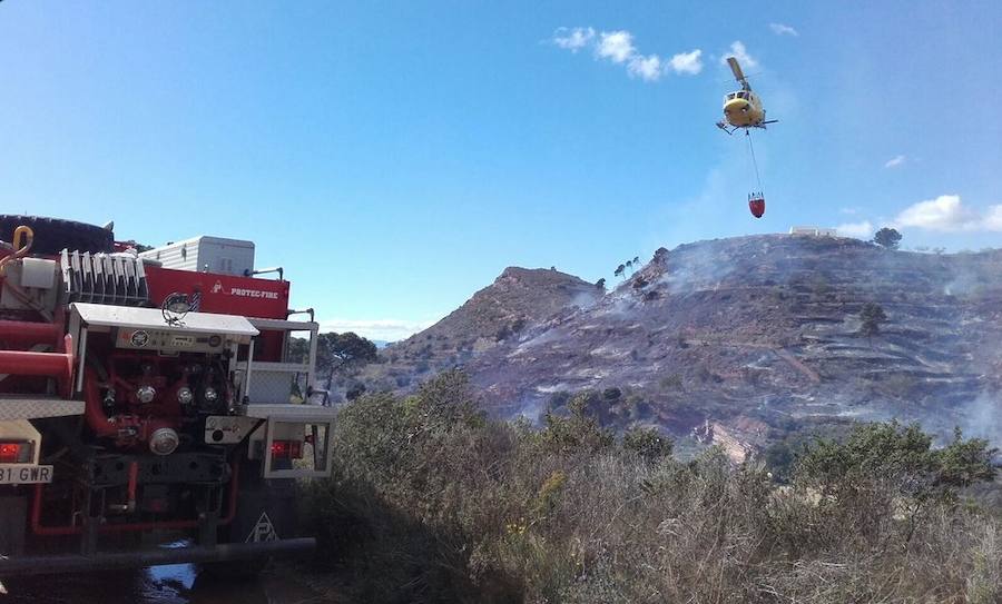 Incendio forestal en Segart