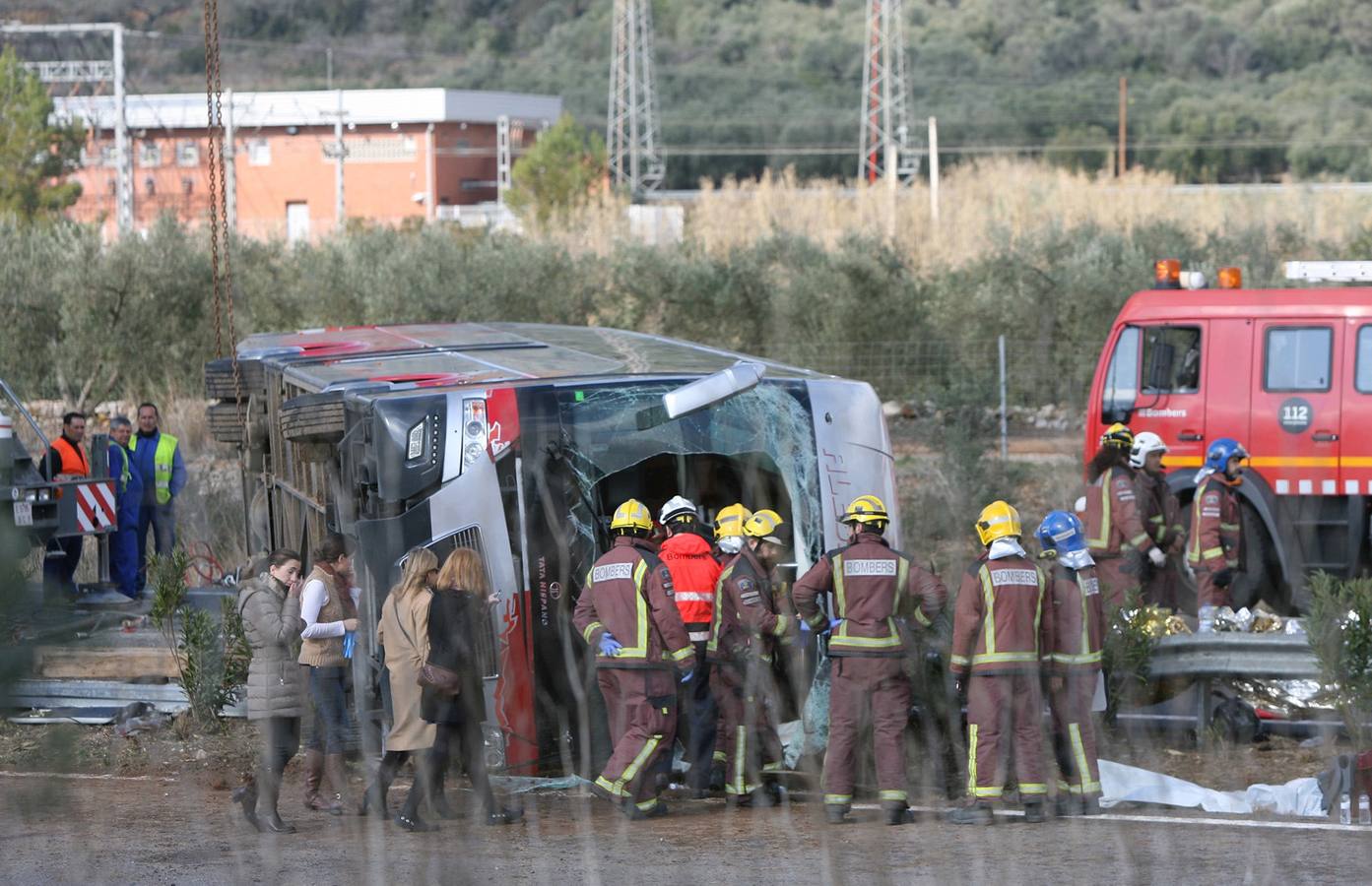 Catorce muertos en Tarragona en un accidente de un autobús que volvía de las Fallas