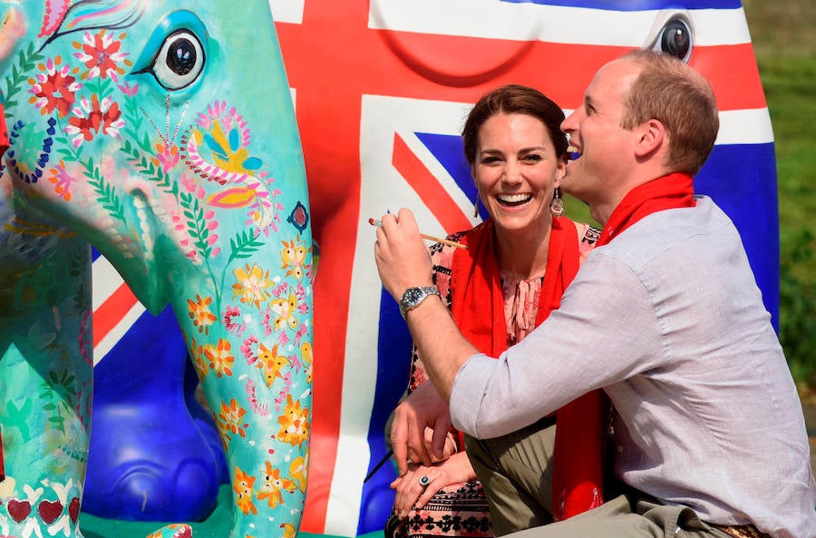 Los duques de Cambridge disfrutan de un safari en la India