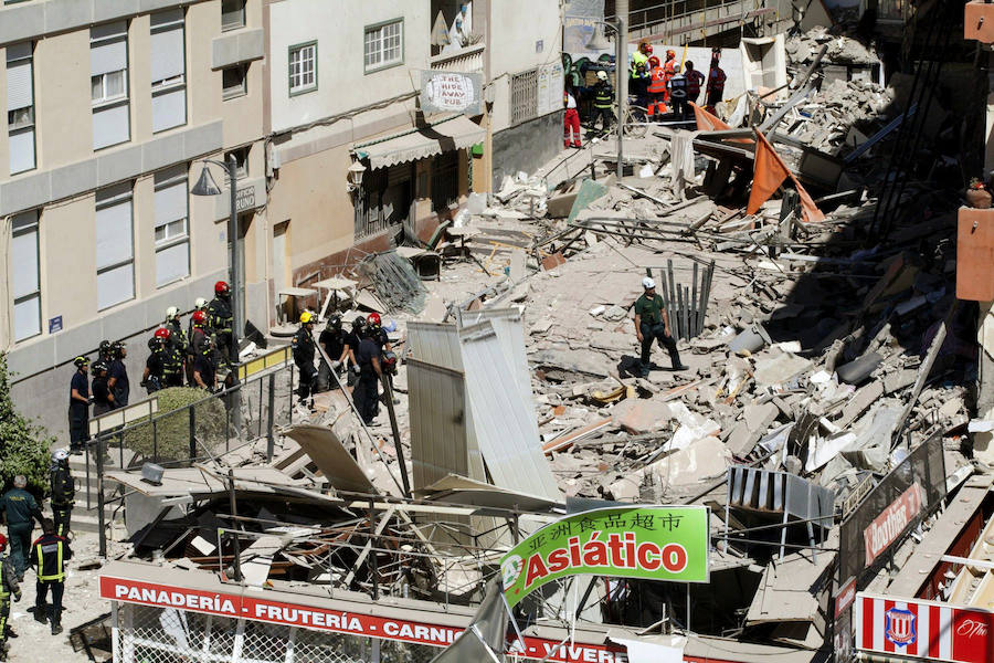 Derrumbe de un edificio en Tenerife