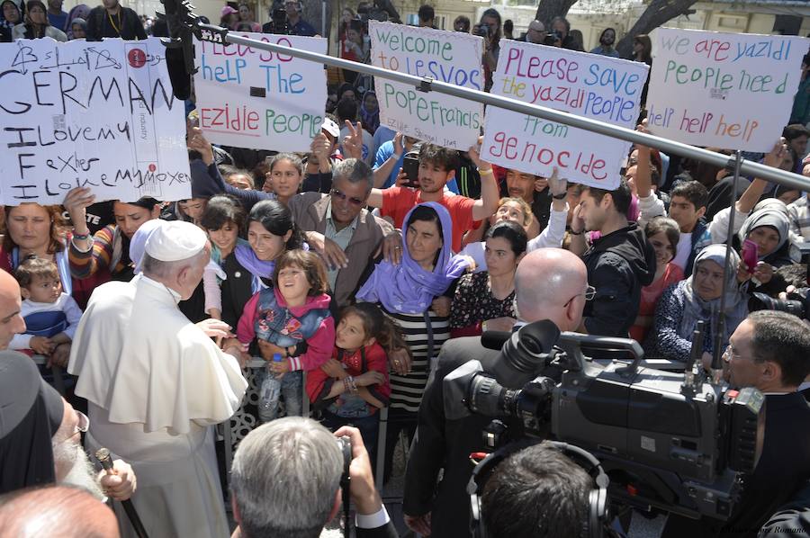 El Papa, con Lesbos