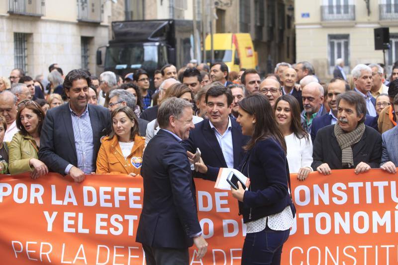 Concentración por la defensa de la Constitución y el Estatuto de Autonomía en Valencia