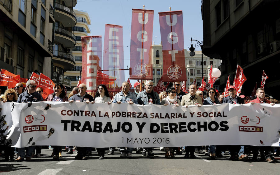 Manifestación del Primero de Mayo en la Comunitat