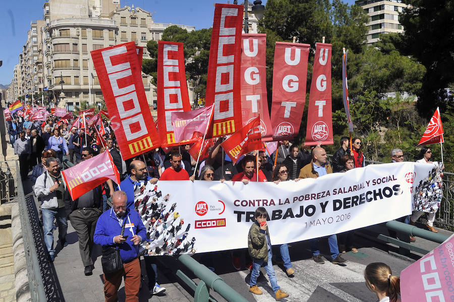 Manifestación del Día del Trabajo en Elche