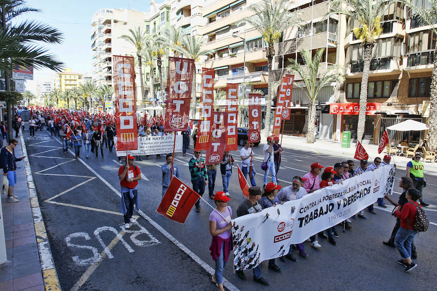 Manifestación del Día del Trabajo en Alicante