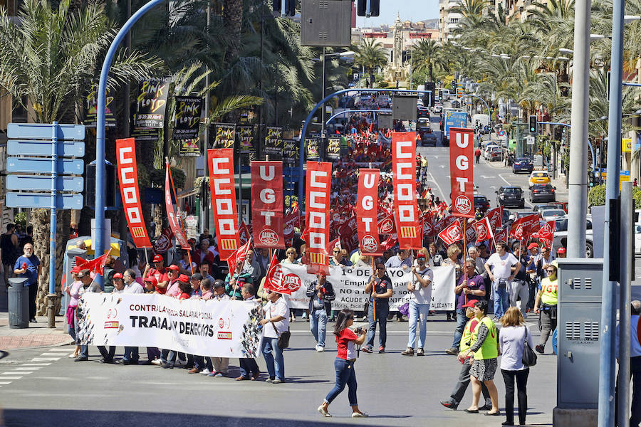 Manifestación del Día del Trabajo en Alicante