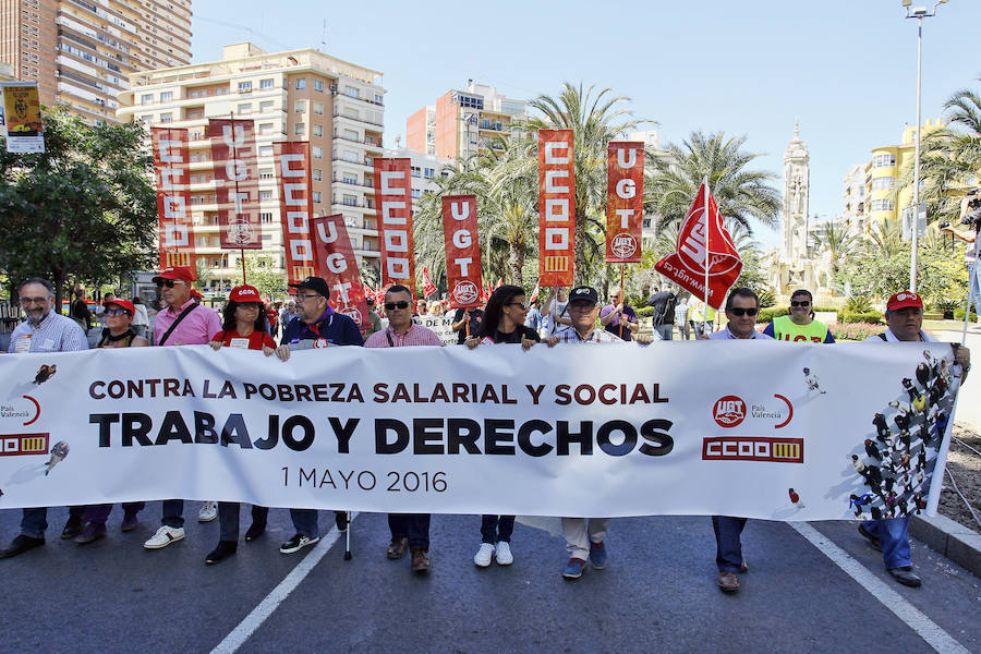 Manifestación del Día del Trabajo en Alicante