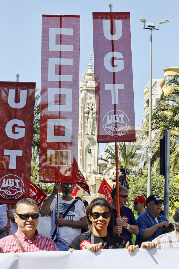 Manifestación del Día del Trabajo en Alicante